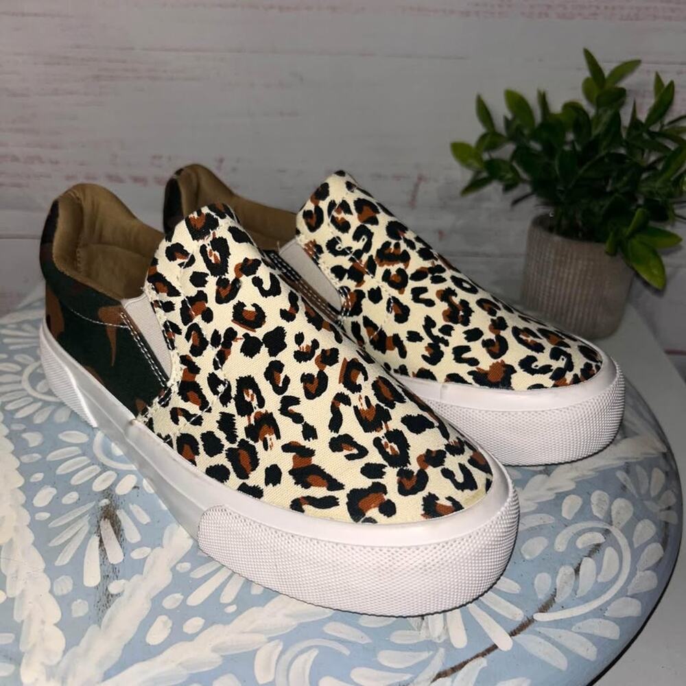 Jenn Ardor Camo & Leopard Slip On Shoes | Women’s US SIZE 6.5